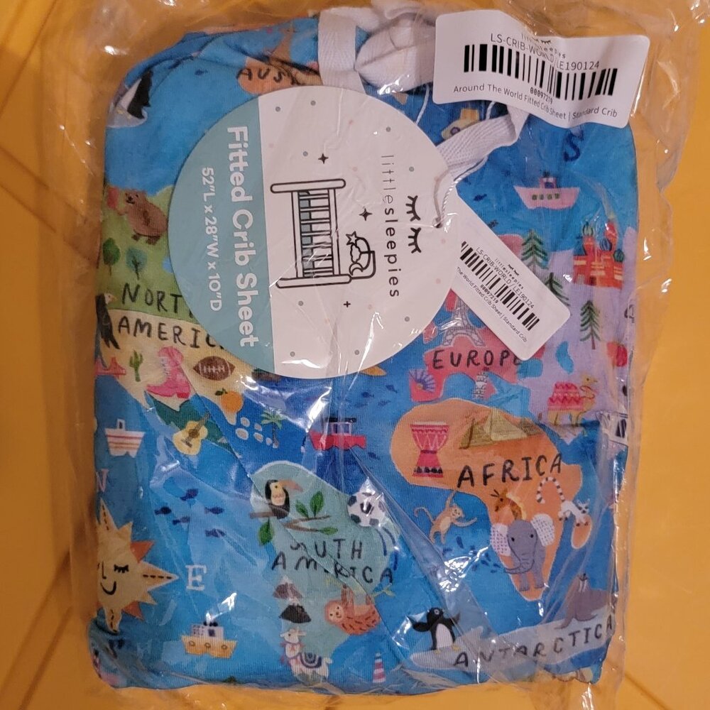 Around the World Crib Sheet Little Sleepies